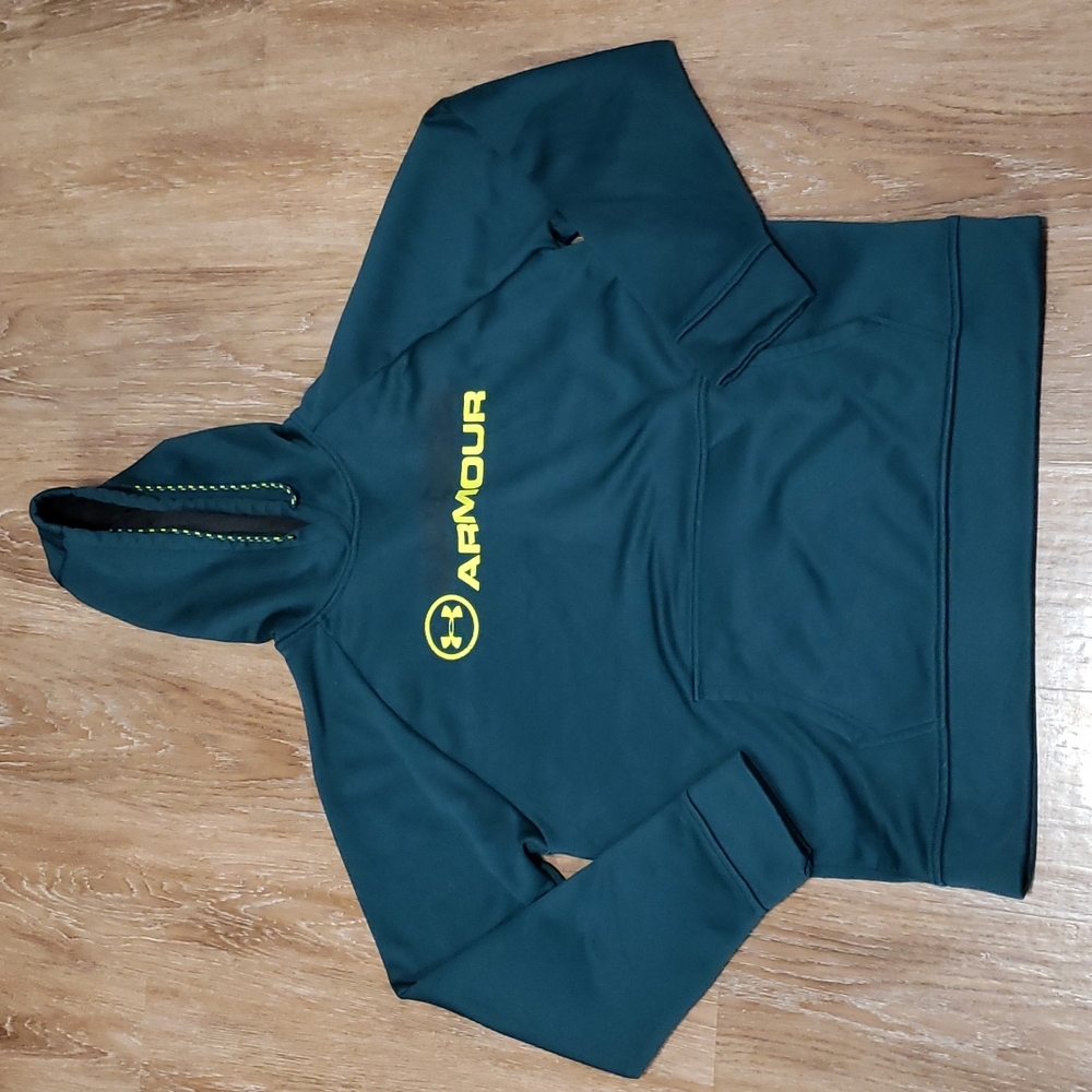(M) Under Armour Loose Fit Cold Gear Pull Over Drawstring Hoodie Warm Outdoors